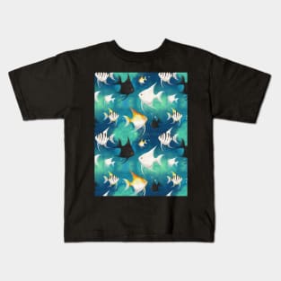 Angelfish Pattern Kids T-Shirt